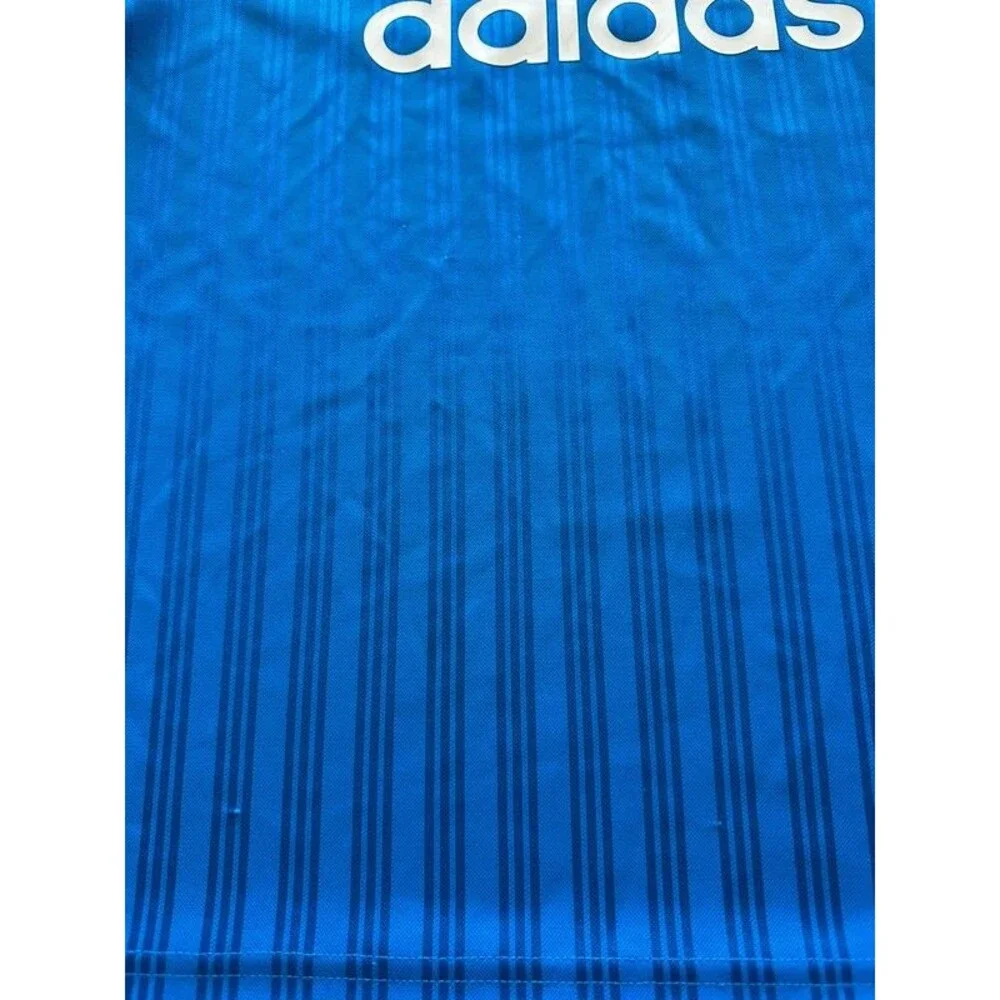 Adidas Originals Youth 11-12Y Medium Blue Trefoil Soccer Jersey Shirt